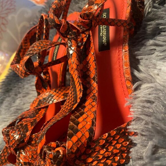 Dolce & Gabbana Women's "Keira" Python Exotic Ankle Strap Heels - Picture 10 of 16